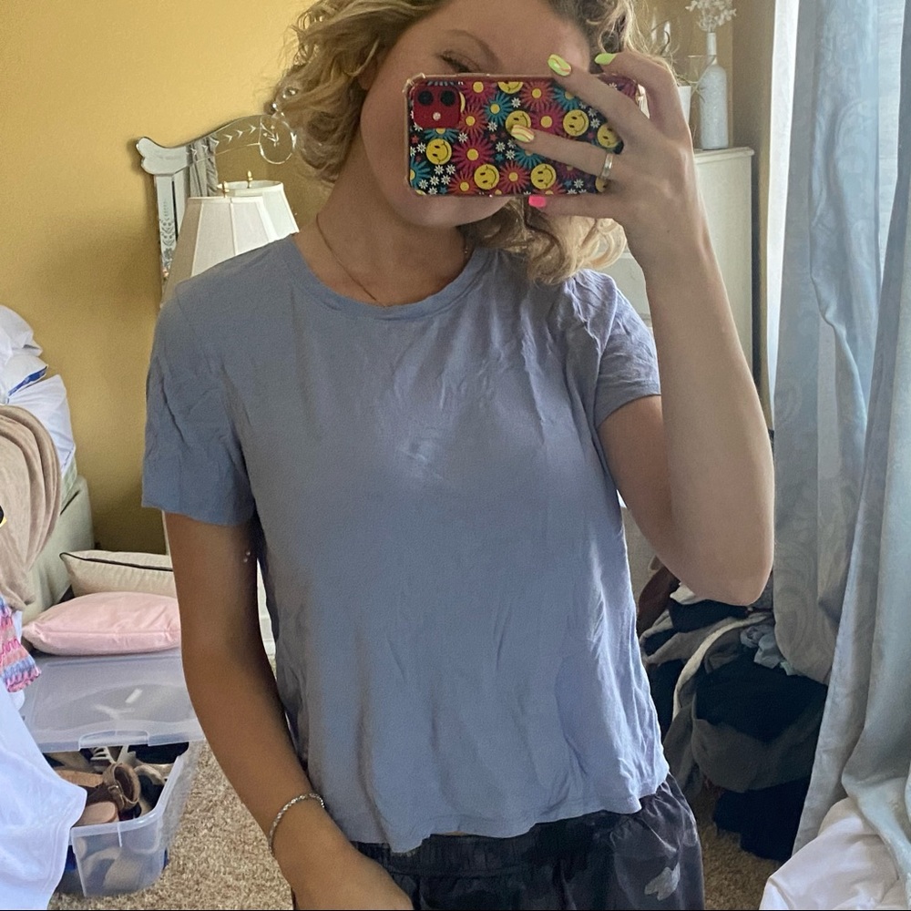 Light Blue Crop Top